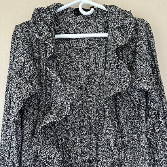 Vintage Brittney Black cardigan knit sweater ruffle whimsigoth fairy hippie M - Picture 5 of 10
